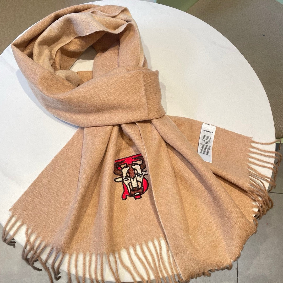 SCARF 200 CM IN ALMOND BEIGE CASHMERE 403741