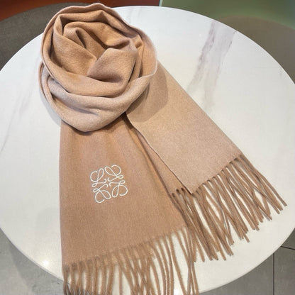 SCARF 180 CM IN CAMEL BEIGE CASHMERE AND WOOL 403757