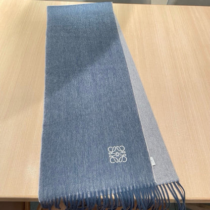 SCARF 180 CM IN LIGHT BLUE CASHMERE AND WOOL 403758