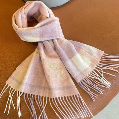 SCARF 180 CM IN PASTEL PINK WOOL 408566