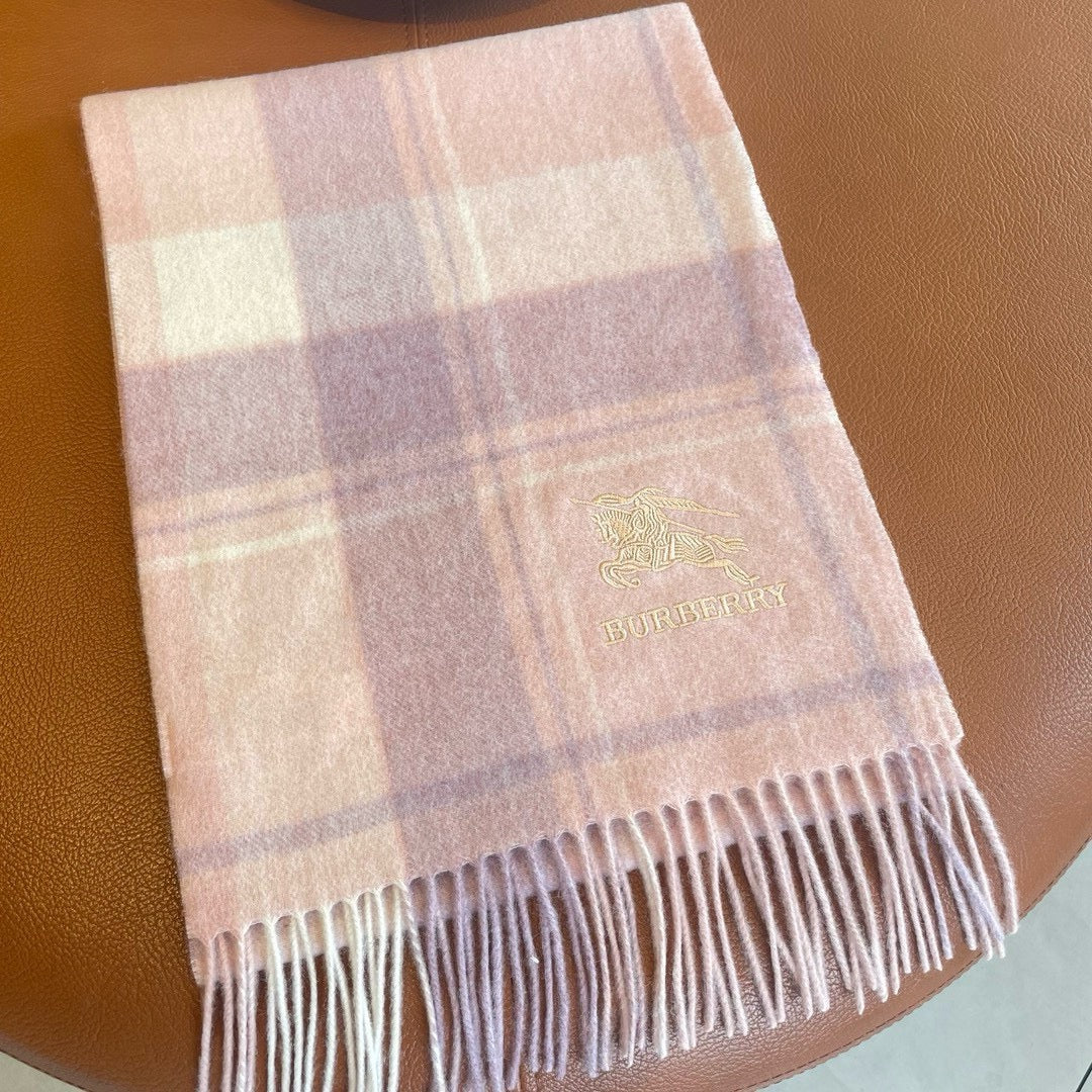 SCARF 180 CM IN PASTEL PINK WOOL 408566