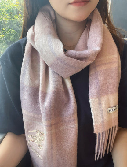 SCARF 180 CM IN PASTEL PINK WOOL 408566