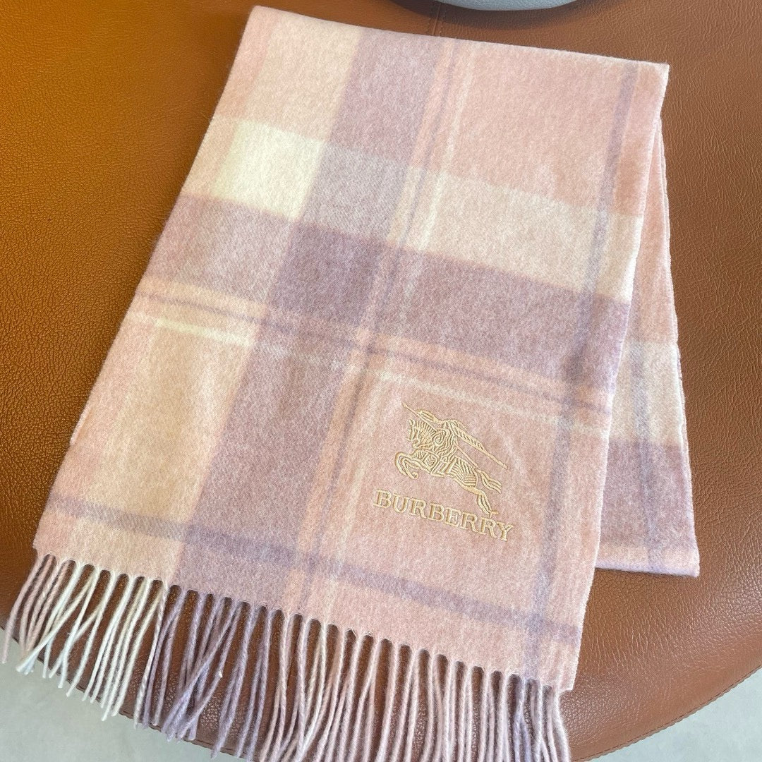 SCARF 180 CM IN PASTEL PINK WOOL 408566