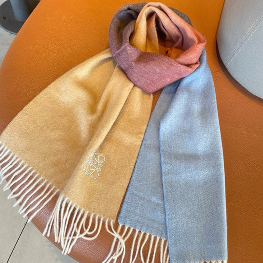 SCARF 180 CM IN COLORFUL CASHMERE AND WOOL 411658