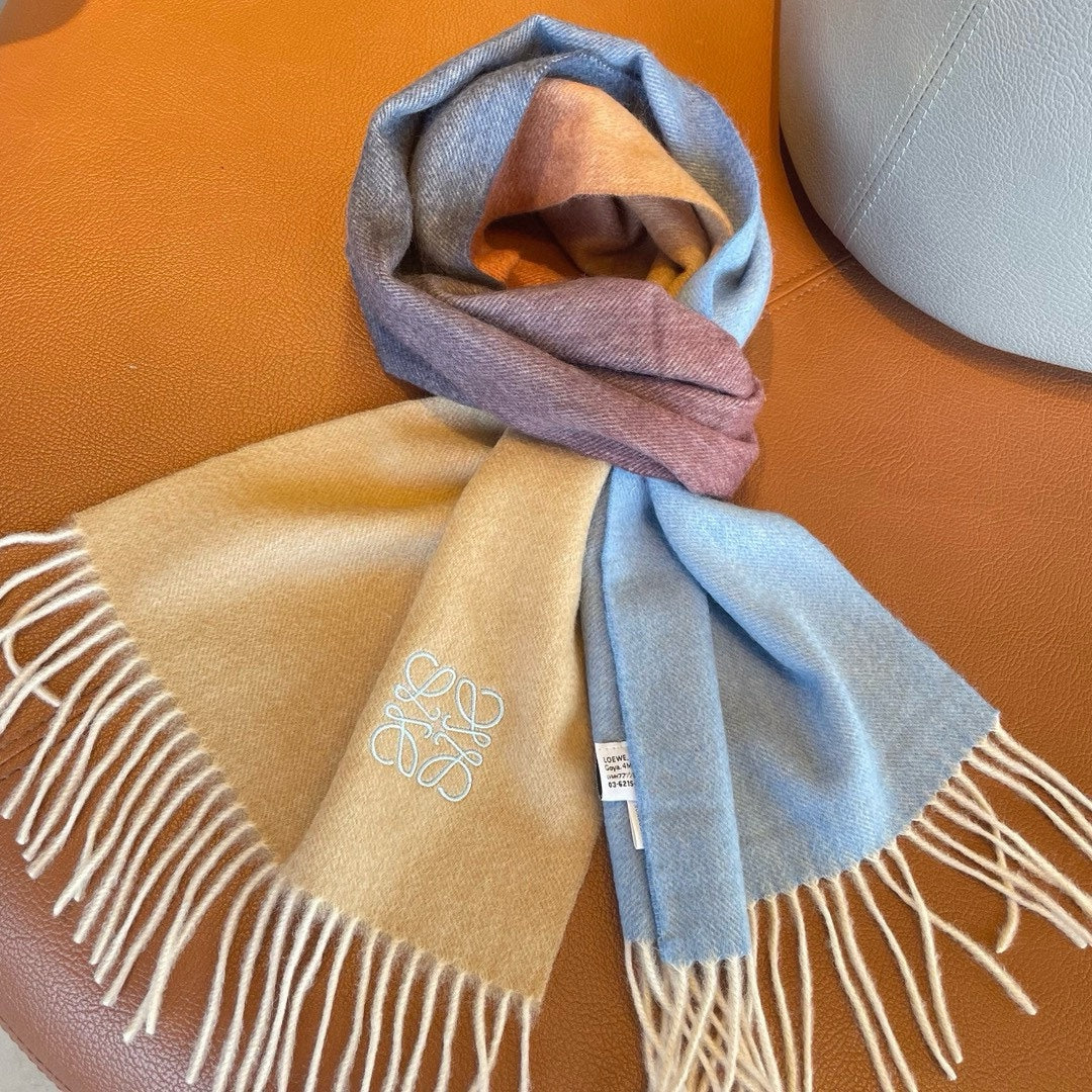 SCARF 180 CM IN COLORFUL CASHMERE AND WOOL 411658