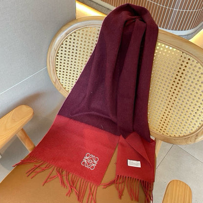 SCARF 180 CM IN CHERRY RED MIX JAM RED WOOL AND CASHMERE  415203