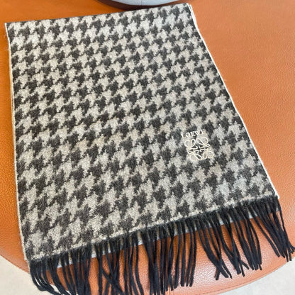 SCARF 190 CM IN BLACK MIX WHITE CASHMERE 415206