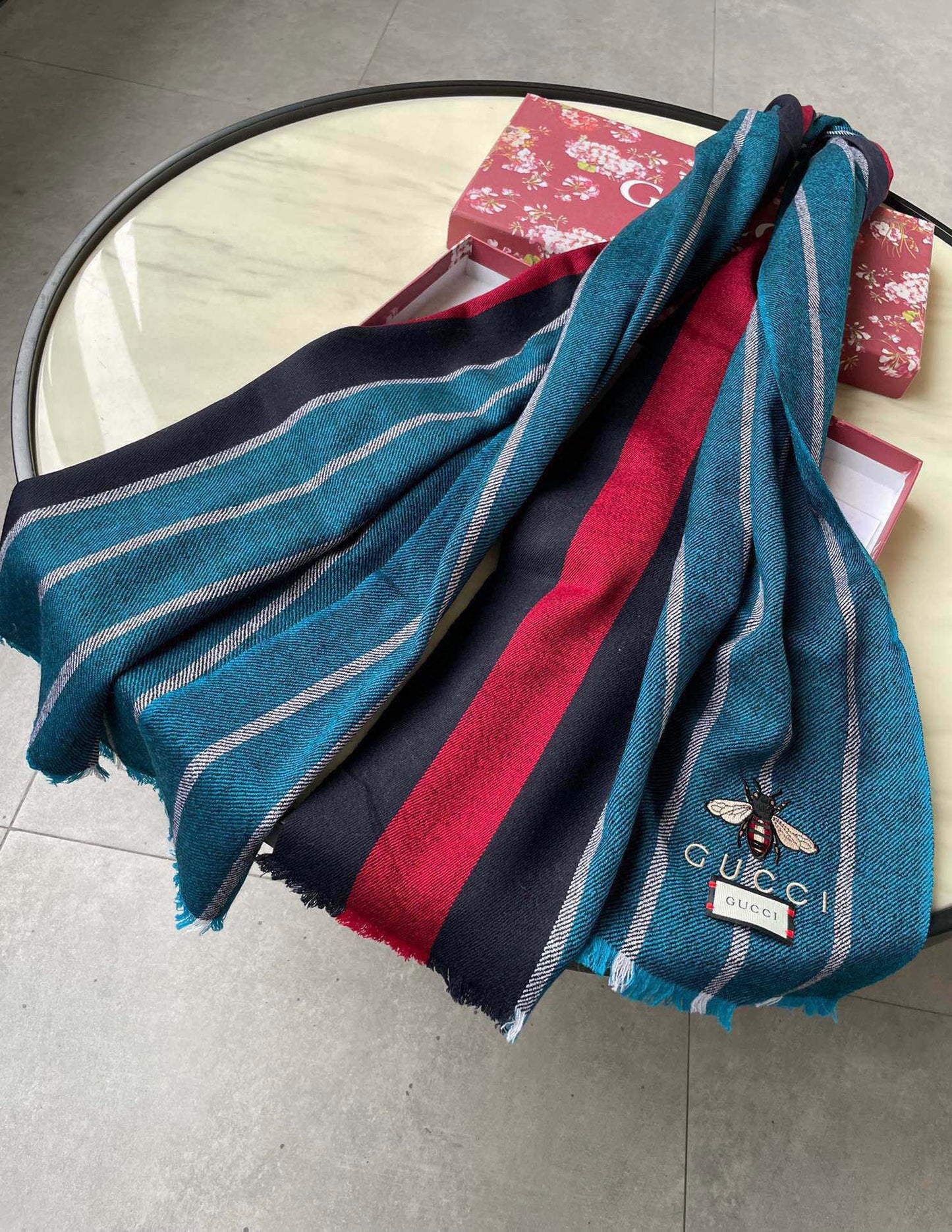 SCARF 200 CM IN COLORFUL CASHMERE 402211