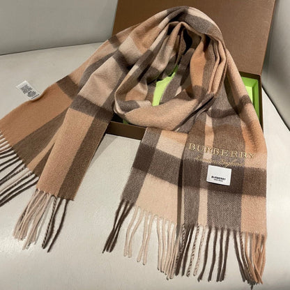 SCARF 180 CM IN CINNAMON BROWN CASHMERE 408784