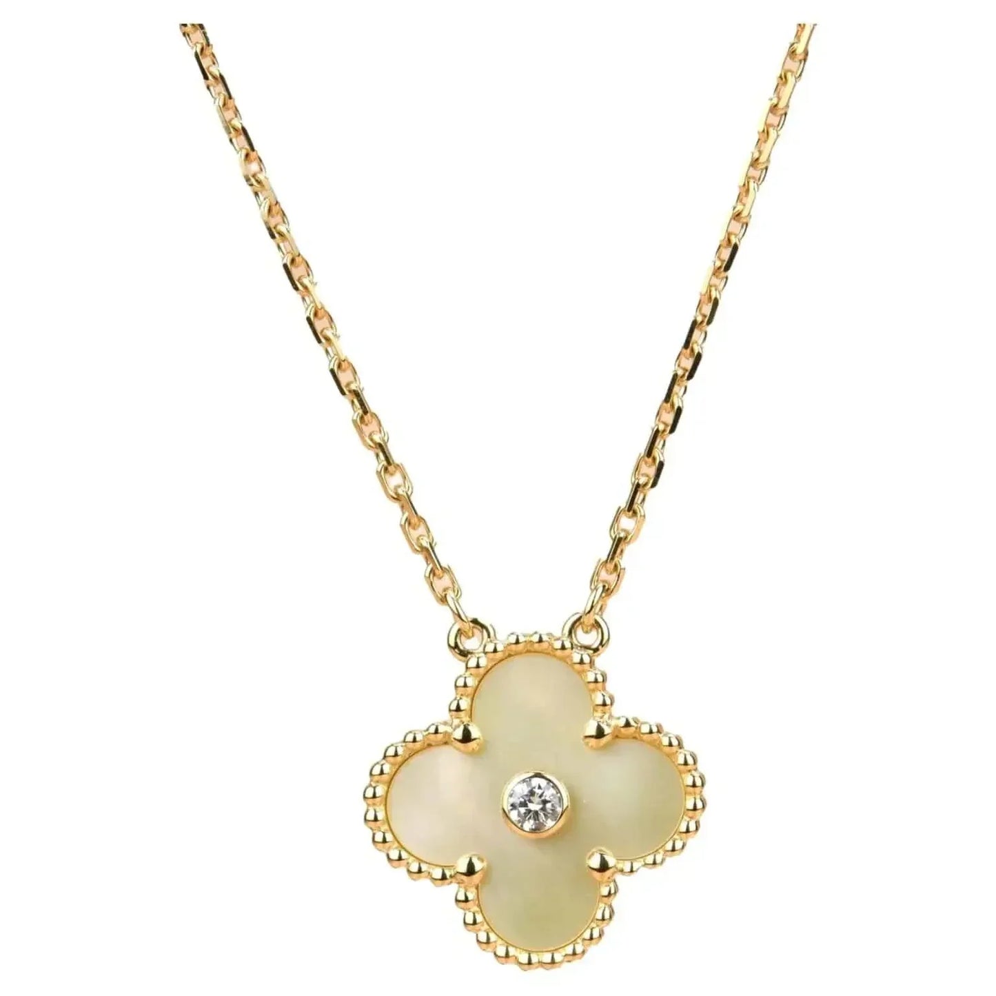 [Rose Jewellery]CLOVER 15MM DIAMOND GOLD MOTHER OF PEARL NECKLACE