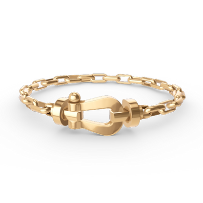 [Rose Jewellery]FORCE LARGE HORSESHOE CLASP  METAL BRACELET