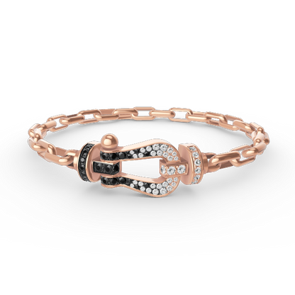 [Rose Jewellery]FORCE LARGE HORSESHOE CLASP  METAL BRACELET