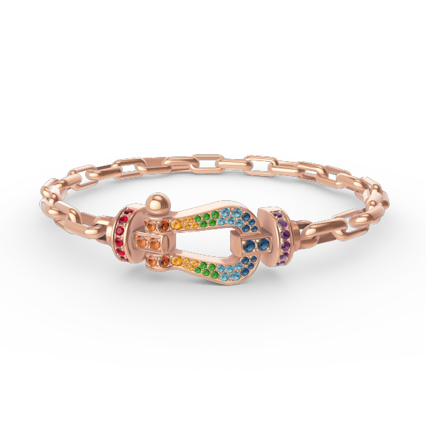 [Rose Jewellery]FORCE LARGE HORSESHOE CLASP  METAL BRACELET