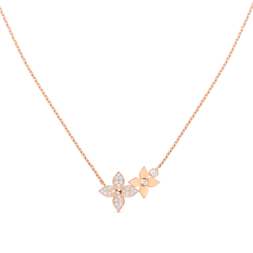 [Rose Jewellery]STAR BLOSSOM NECKLACE PINK GOLD DIAMONDS