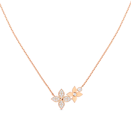 [Rose Jewellery]STAR BLOSSOM NECKLACE PINK GOLD DIAMONDS