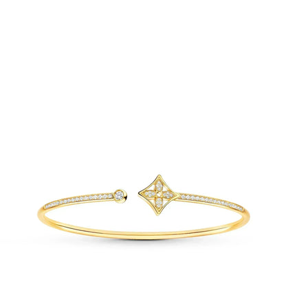 [Rose Jewellery]LV IDYLLE GOLD OPEN BRACELET DIAMOND PAVED