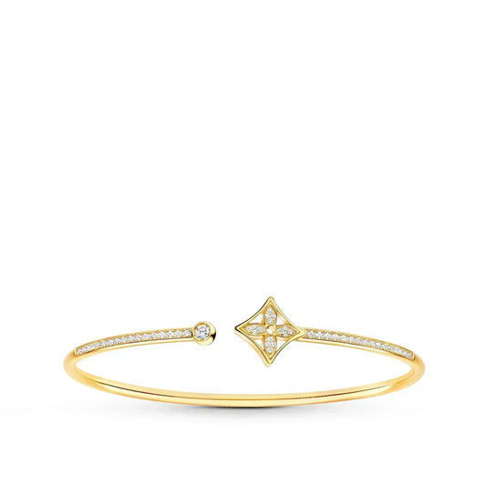 [Rose Jewellery]LV IDYLLE GOLD OPEN BRACELET DIAMOND PAVED