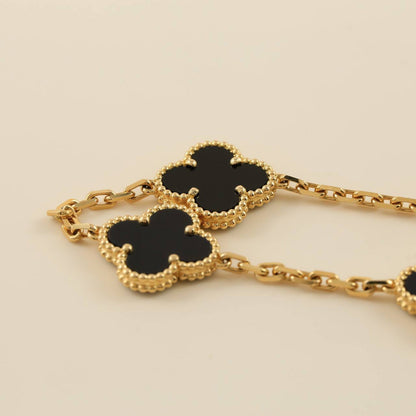 [Rose Jewellery]CLOVER  5 MOTIFS BLACK ONYX BRACELET