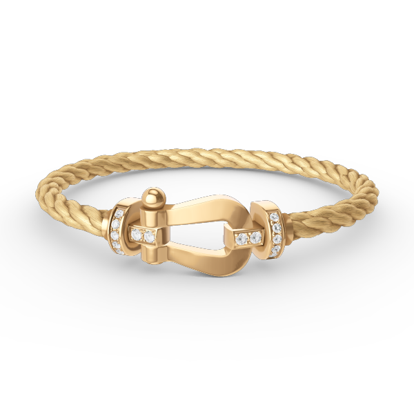 [Rose Jewellery]FORCE LARGE HORSESHOE HALF DIAMOND BRACELET GOLD