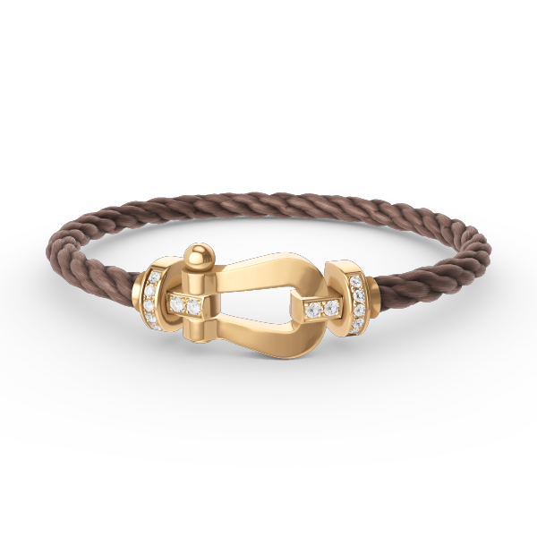 [Rose Jewellery]FORCE LARGE HORSESHOE HALF DIAMOND BRACELET GOLD