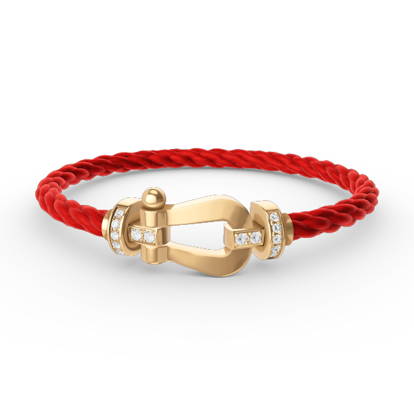 [Rose Jewellery]FORCE LARGE HORSESHOE HALF DIAMOND BRACELET GOLD