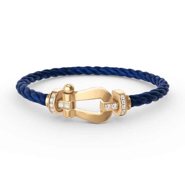 [Rose Jewellery]FORCE LARGE HORSESHOE HALF DIAMOND BRACELET GOLD