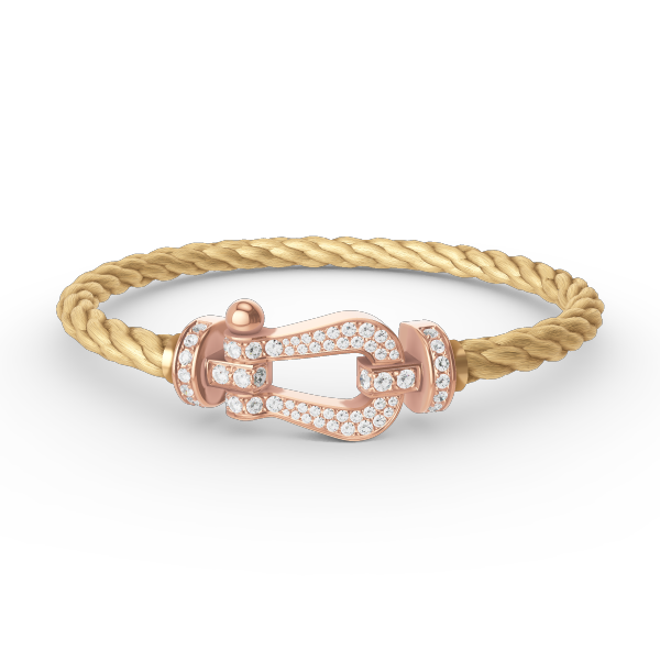 [Rose Jewellery]FORCE LARGE HORSESHOE FULL DIAMOND BRACELET ROSE GOLD