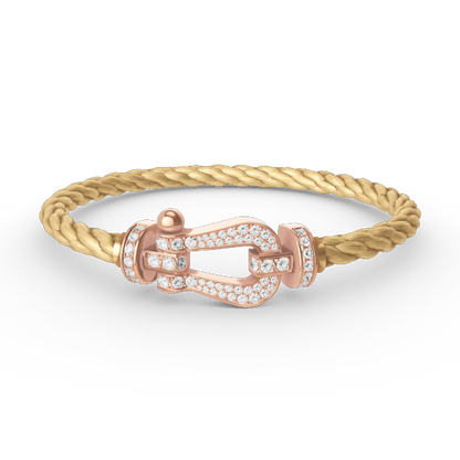 [Rose Jewellery]FORCE LARGE HORSESHOE FULL DIAMOND BRACELET ROSE GOLD