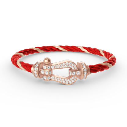 [Rose Jewellery]FORCE LARGE HORSESHOE FULL DIAMOND BRACELET ROSE GOLD