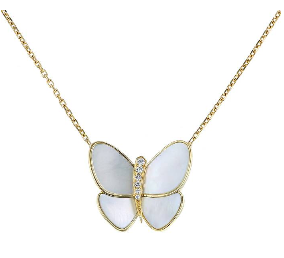 [Rose Jewellery]BUTTERFLY GOLD MOP DIAMOND NECKLACE