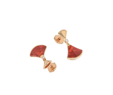 [Rose Jewellery]DREAM Carnelian PINK GOLD EARRINGS