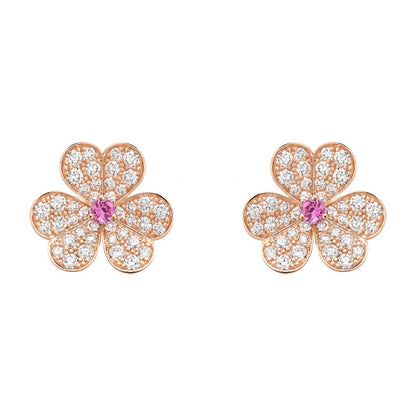 [Rose Jewellery]FRIVOLE PINK GOLD FLOWER DIAMOND EARRINGS