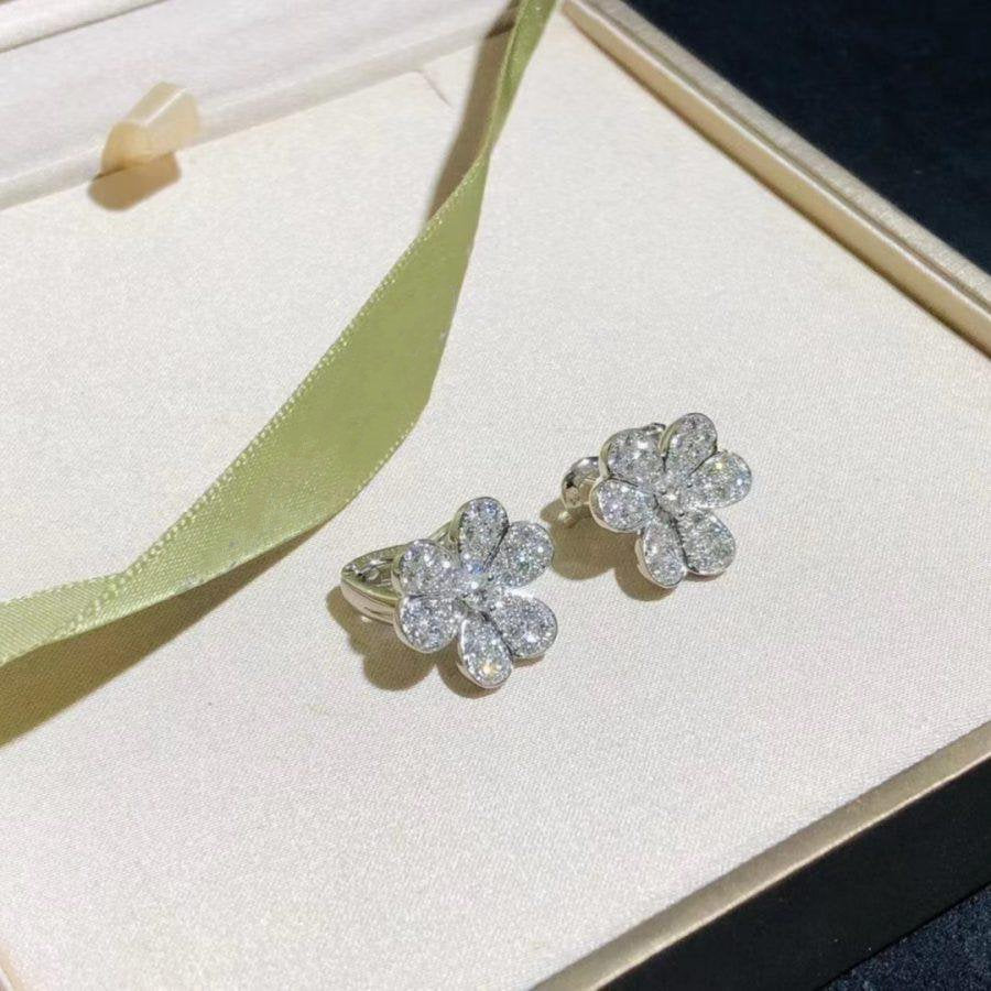 [Rose Jewellery]FRIVOLE SILVER FLOWER DIAMOND EARRINGS