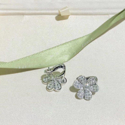 [Rose Jewellery]FRIVOLE SILVER FLOWER DIAMOND EARRINGS