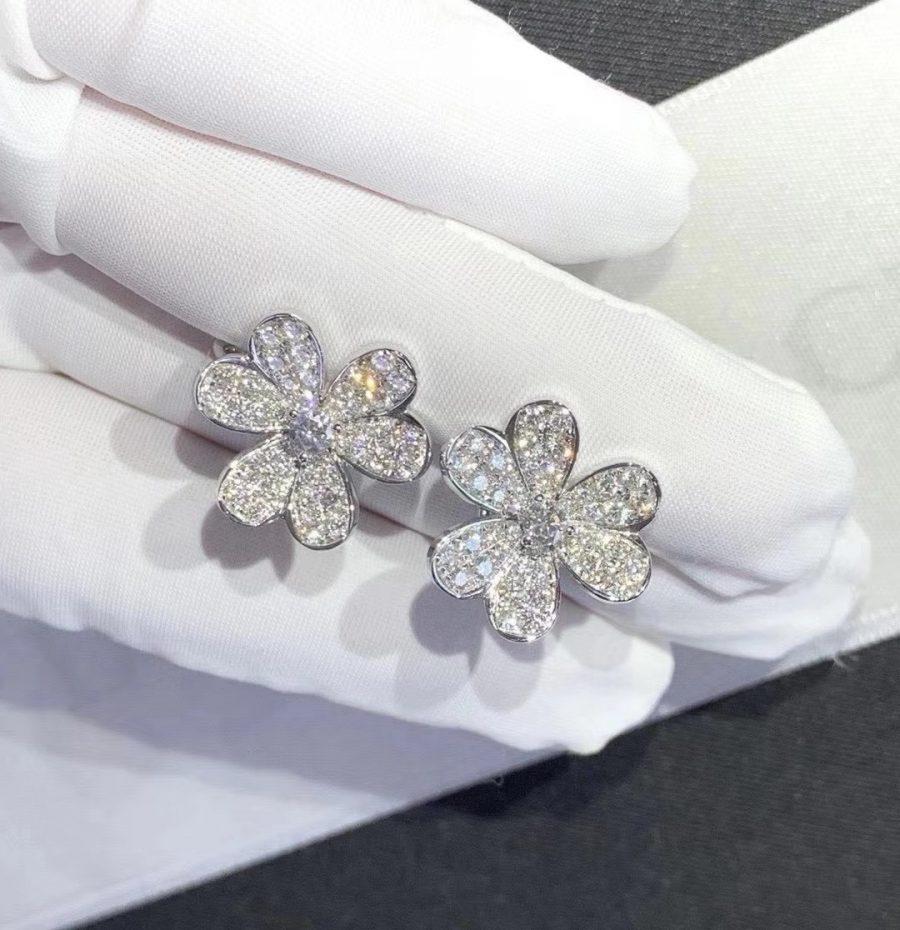 [Rose Jewellery]FRIVOLE SILVER FLOWER DIAMOND EARRINGS