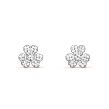 [Rose Jewellery]FRIVOLE SILVER FLOWER DIAMOND EARRINGS