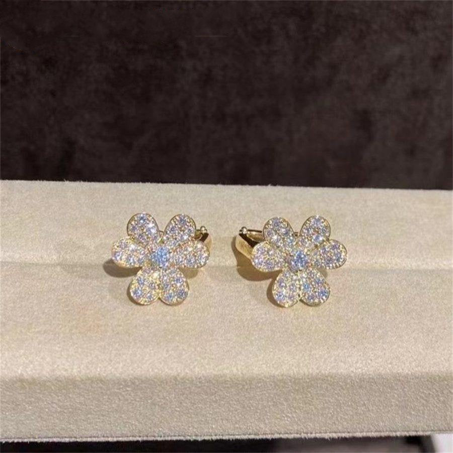 [Rose Jewellery]FRIVOLE GOLD FLOWER DIAMOND EARRINGS