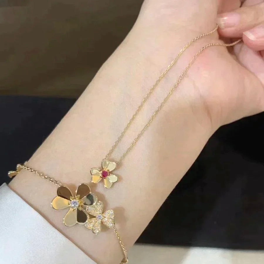 [Rose Jewellery]FRIVOLE GOLD FLOWER NECKLACE