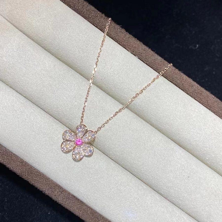 [Rose Jewellery]FRIVOLE ROSE GOLD FLOWER DIAMOND NECKLACE