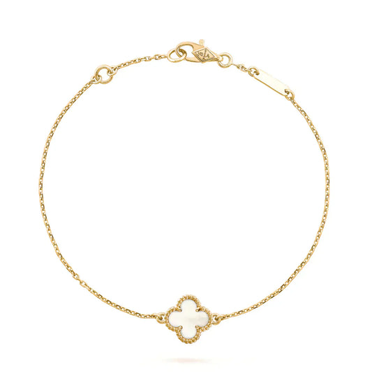 [Rose Jewellery]CLOVER WHITE MOP SINGLE FLOWER BRACELET