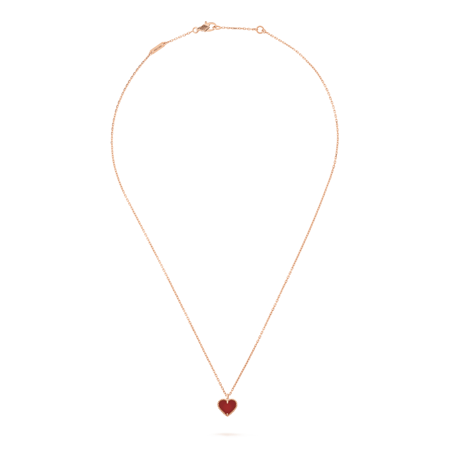 [Rose Jewellery]SWEET CLOVER CARNELIAN HEART NECKLACE