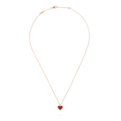 [Rose Jewellery]SWEET CLOVER CARNELIAN HEART NECKLACE