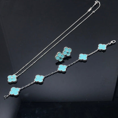 [Rose Jewellery]CLOVER 1 DIAMOND BLUE SKY SILVER EARRINGS