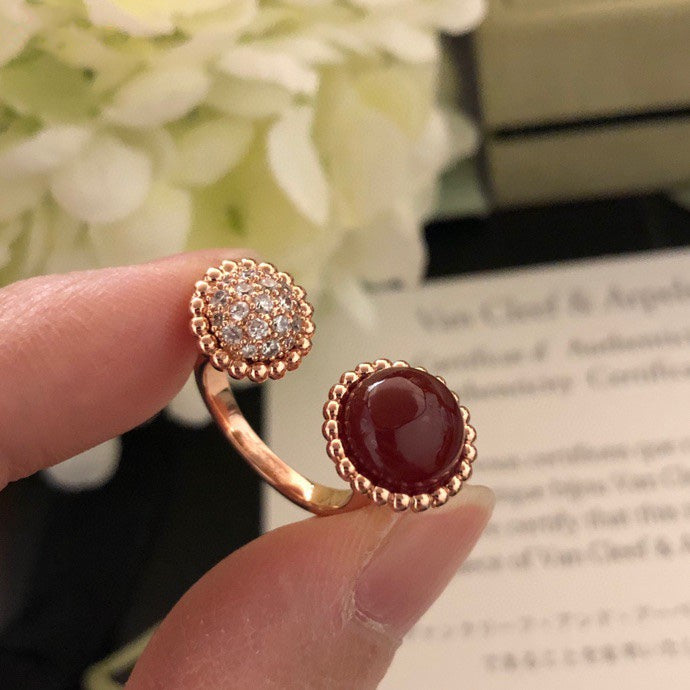 [Rose Jewellery]PERLEE COULEURS DIAMOND ROSE GOLD BETWEEN THE FINGER RING