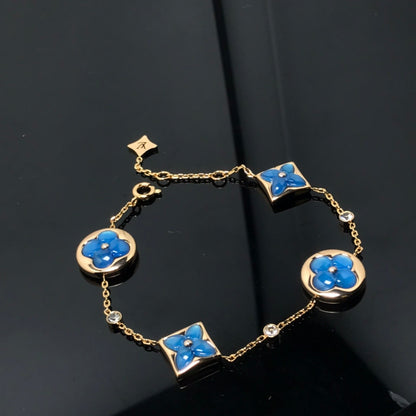 [Rose Jewellery]STAR AND SUN 4 MOTIF BLUE BRACELET