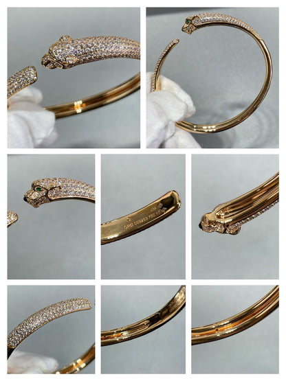 [Rose Jewellery]PANTHERE FULL DIAMOND OPEN BRACELET