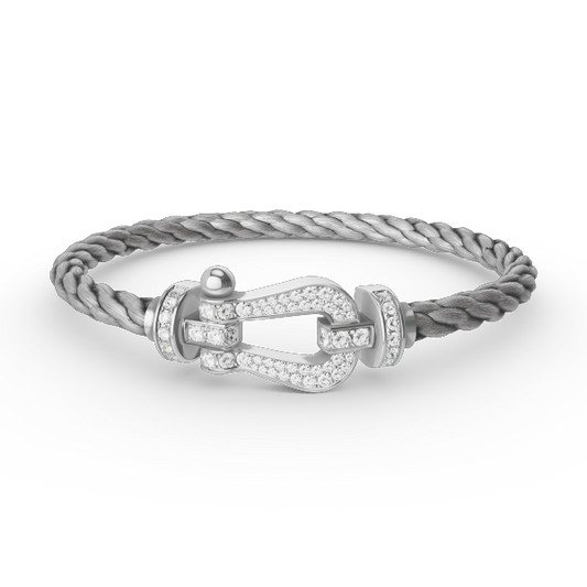 [Rose Jewellery]FORCE LARGE HORSESHOE FULL DIAMOND BRACELET SILVER