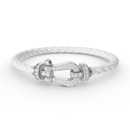 [Rose Jewellery]FORCE LARGE HORSESHOE FULL DIAMOND BRACELET SILVER