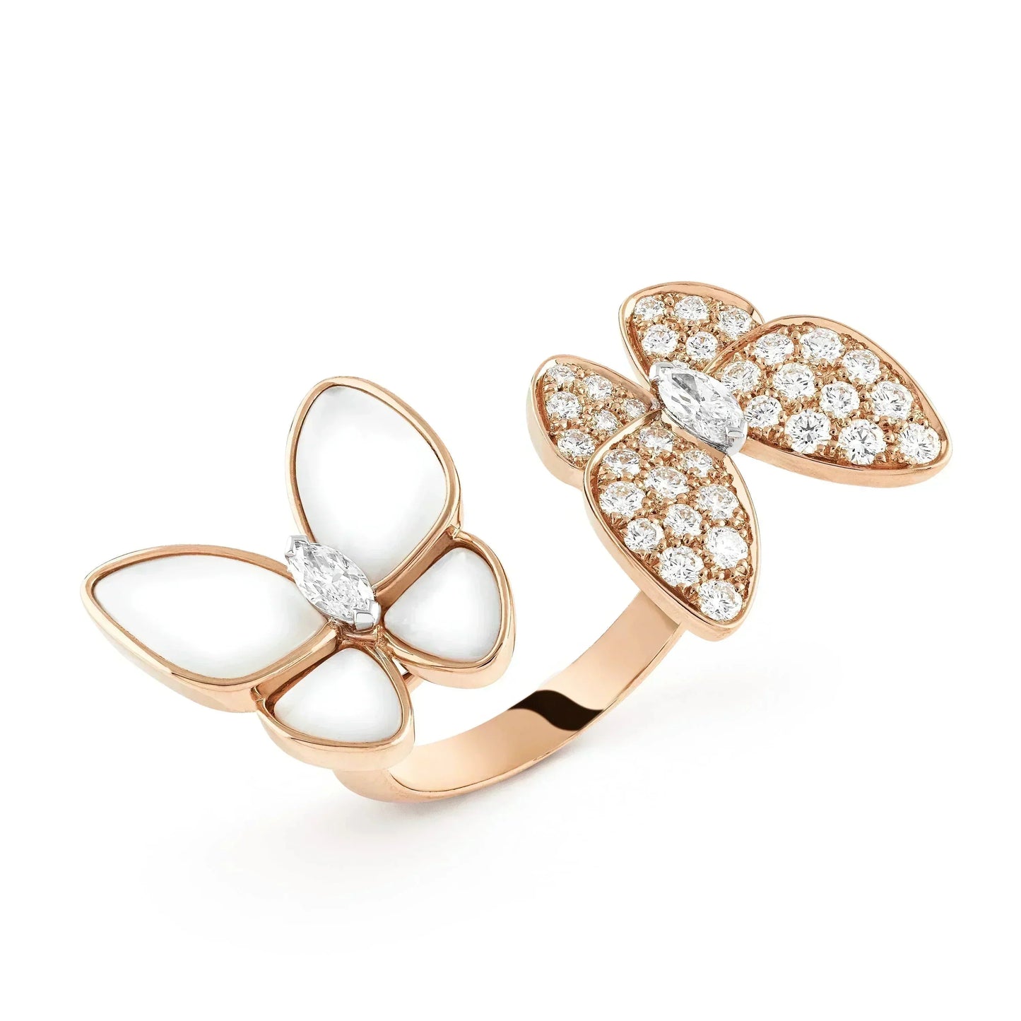 [Rose Jewellery]TWIN BUTTERFLY DIAMOND MOP RING